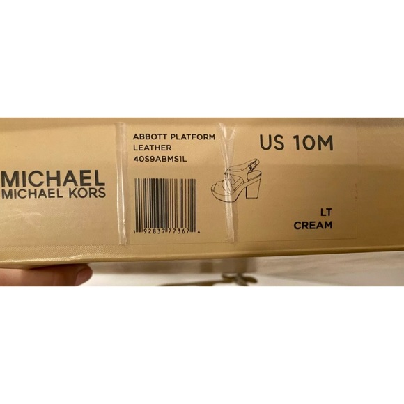 Michael Kors Abbott platform sandals cream 10 M - Picture 10 of 10